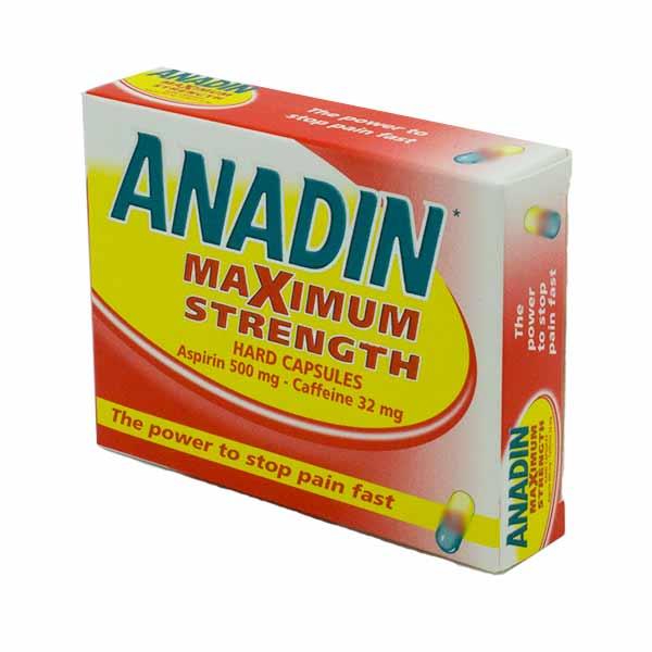 ANADIN MAXIMUM STRENGTH 12 CAPS