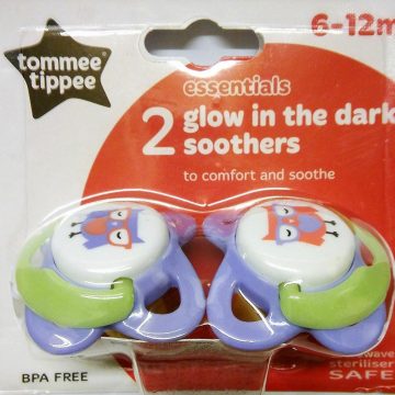 ESSENTIALS 2 GLOW IN THE DARK SOOTHERS 6-12M