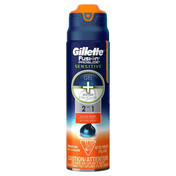 Gillette Fusion ProGlide Sensitive 2in1 Cool and Fresh Shaving Gel 170ml