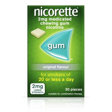NICORETTE ORIGINAL 2MG MEDICATED CHEWING GUM 30 PIECES