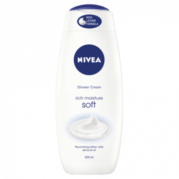 NIVEA Shower Cream Gel, Rich Moisture Soft 250ml