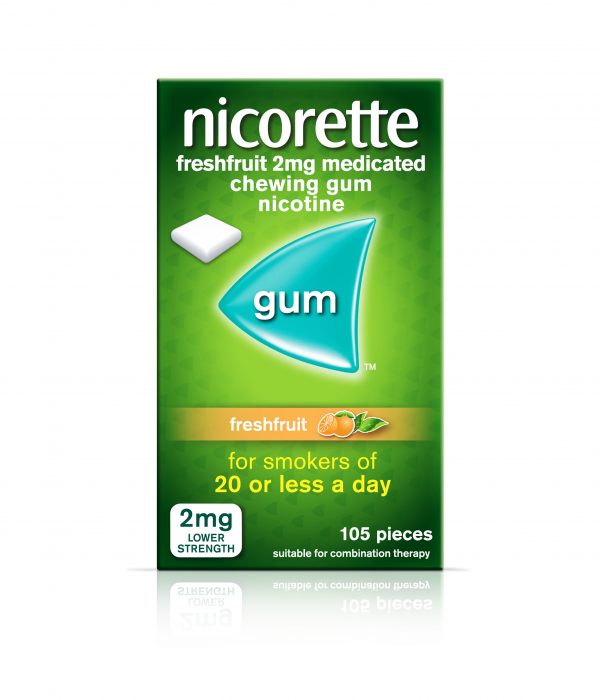 Nicorette Freshfruit 2mg Medicated Gum 105 Pieces