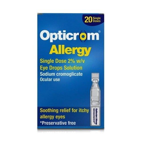 Opticrom Allergy Single Dose 2 Eye Drops 20 Pack