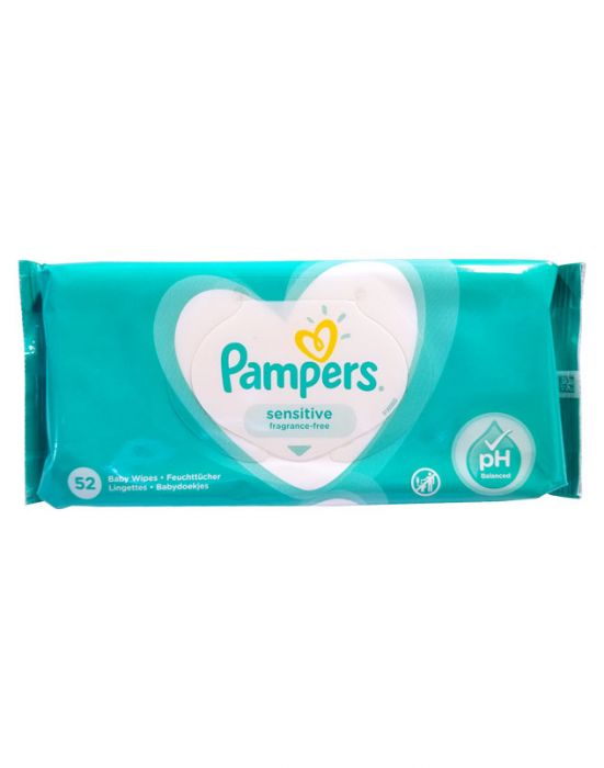 PAMPERS BABY WIPES SENSITIVE 52S