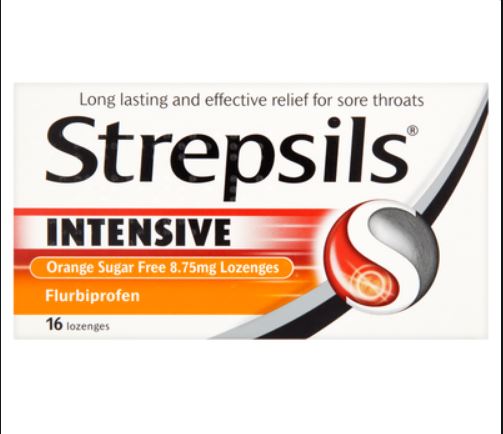 Strepsils Intensive Orange Sugar-Free 8.75mg 16 Lozenges