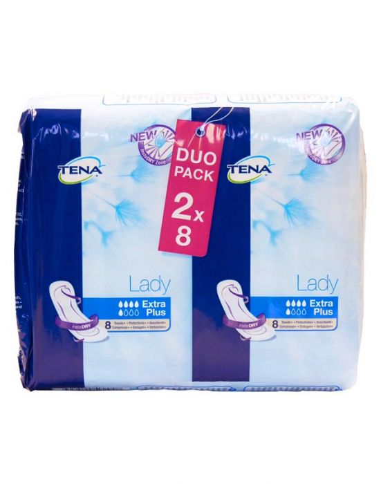 TENA LADY EXTRA PLUS DUO PACK 16S