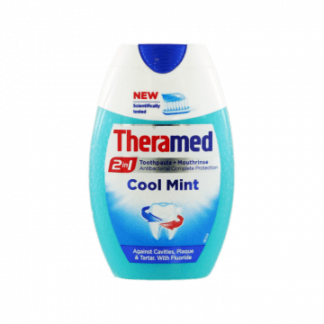 Theramed 2in1 Toothpaste & Mouthwash Cool Mint 75ml