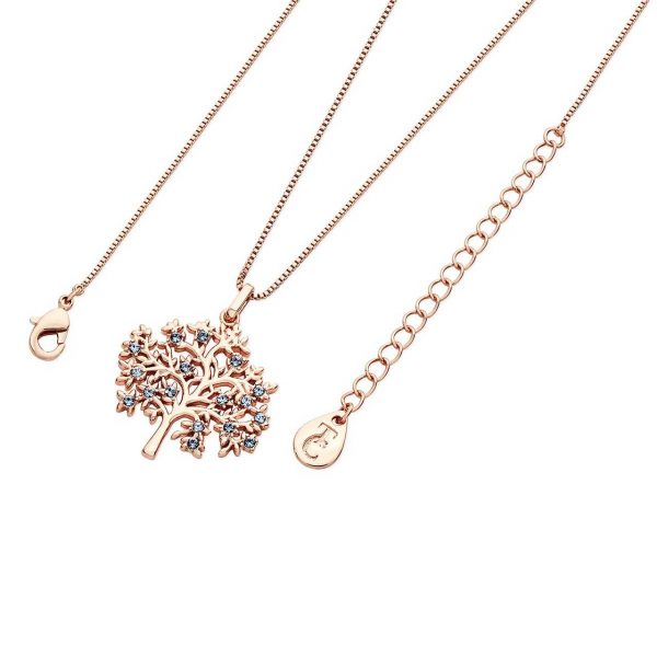 Tipperary Crystal Rose Gold Tol Pendant With Light Sapphire CZ