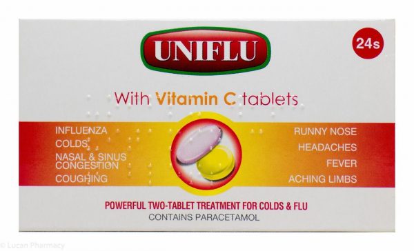 Uniflu With Vitamin C 24 Tablets