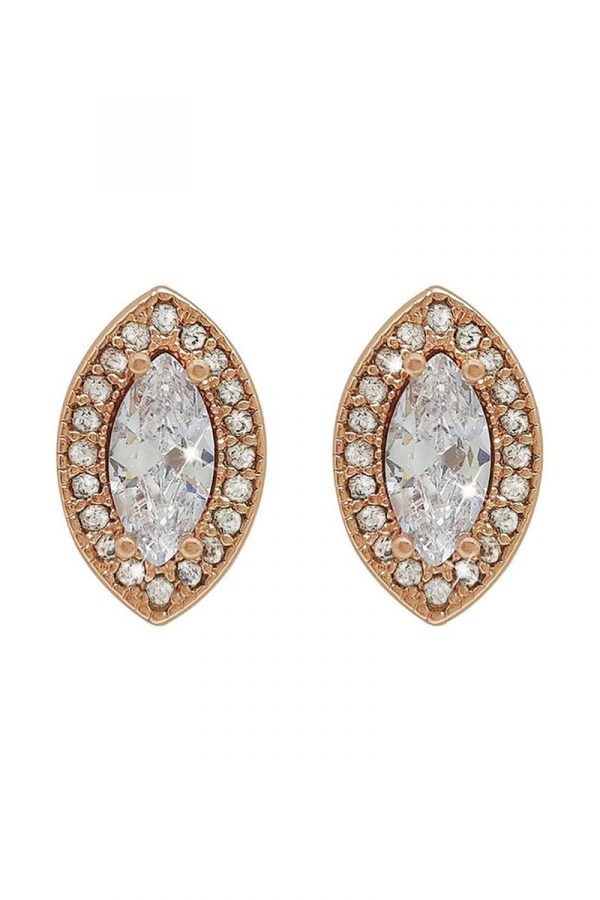 carraig donn rose gold marquise cut earrings tipperary crystal jewellery earrings