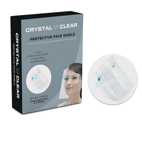 crystal clear protective face shield